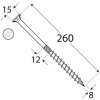 konstrukcni vrut cs se zapustnou hlavou torx t40 8 x 260 mm pozinkovany 50 ks 03