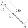 konstrukcni vrut cs se zapustnou hlavou torx t40 8 x 280 mm pozinkovany 50 ks 03