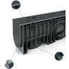 81546 3 odvodnovaci plastovy zlab technodrain neo 150h a15 s pozinkovanou mrizi 1000 x 200 x 185 mm