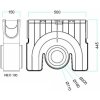 81549 1 sberna plastova vpust technodrain neomax 150h b125 s litinovou mrizi 500 x 204 x 454 mm