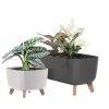 kvetinac gracia case eco wood 39 cm barva antracit eco 1