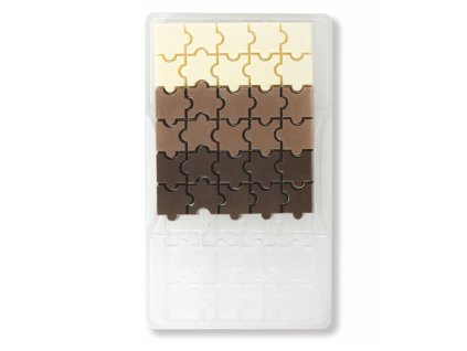 Forma polykarbonátová na mini čokolády puzzle