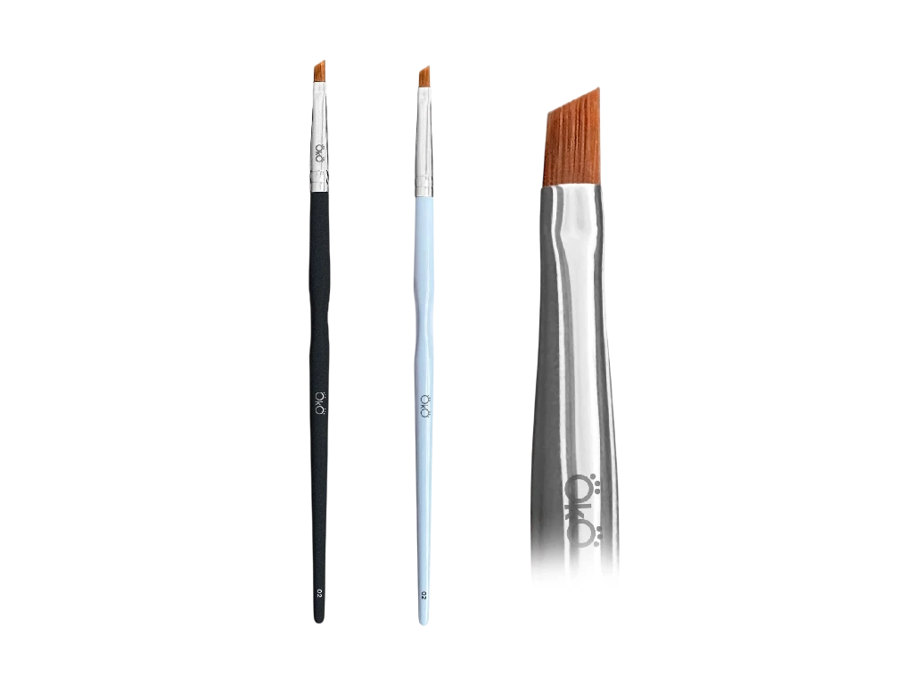 OkO #2 Štětec Mini Angled Brush BLUE & BLACK EDITION