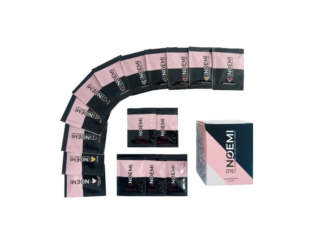 NOEMI Hybrid Dye Sachet Kit – kompletní testovací sada 16 × 1 g