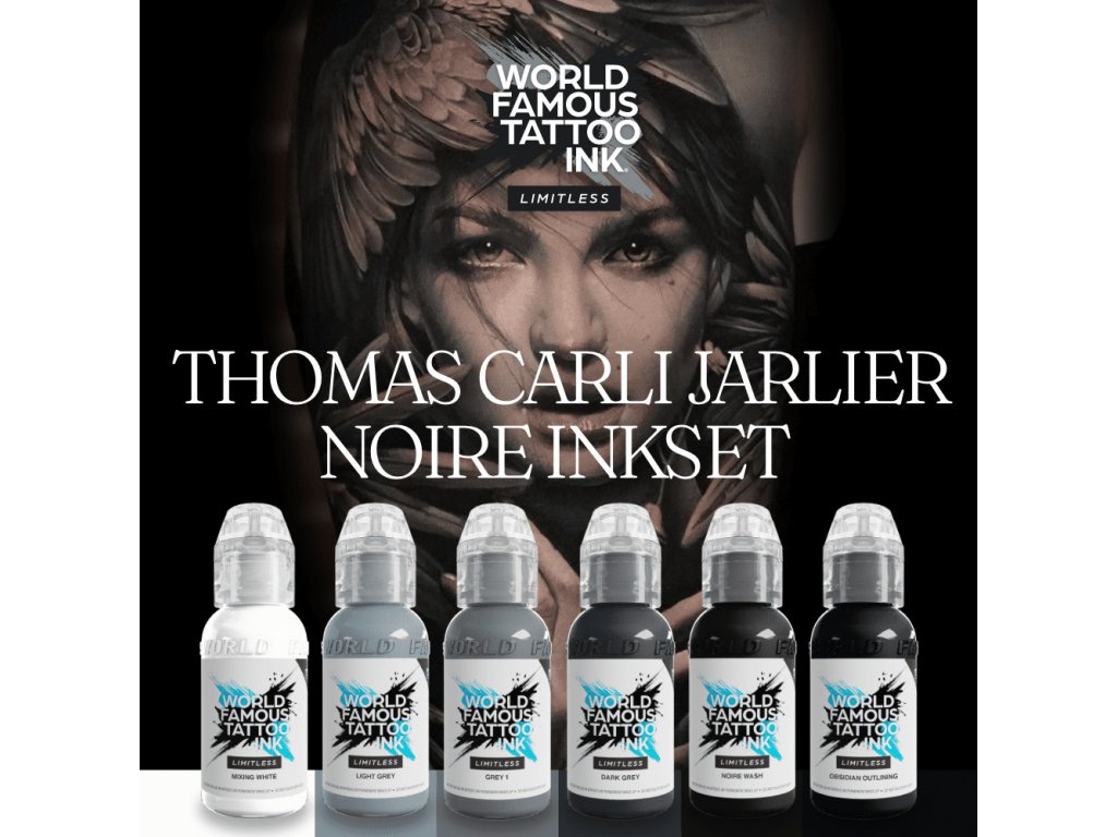 World Famous Ink Limitless Noire Ink Set V2 6x30ml - Nordic Tattoo Supplies