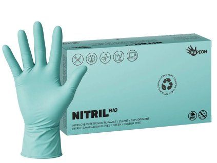 Rukavice Espeon NITRIL BIO green