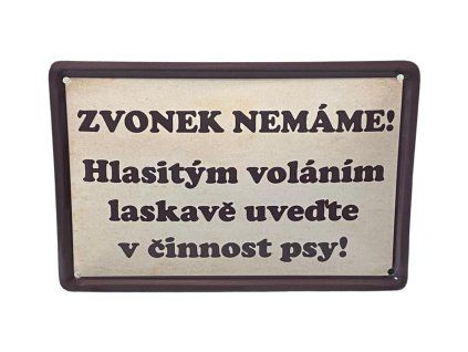 tabulka zvonek nemame