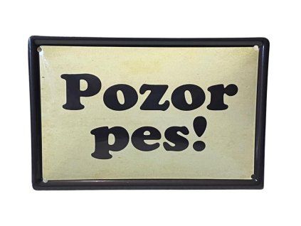 tabulka pozor pes