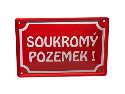 tabulka soukromý pozemek