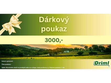 Dárková poukázka 3000 Kč