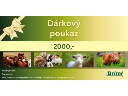 Dárková poukázka 2000 Kč