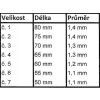 Chirurgické jehly s očky, velikost 7, 12ks