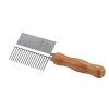 Hřeben s dřevěným madlem dvojitý