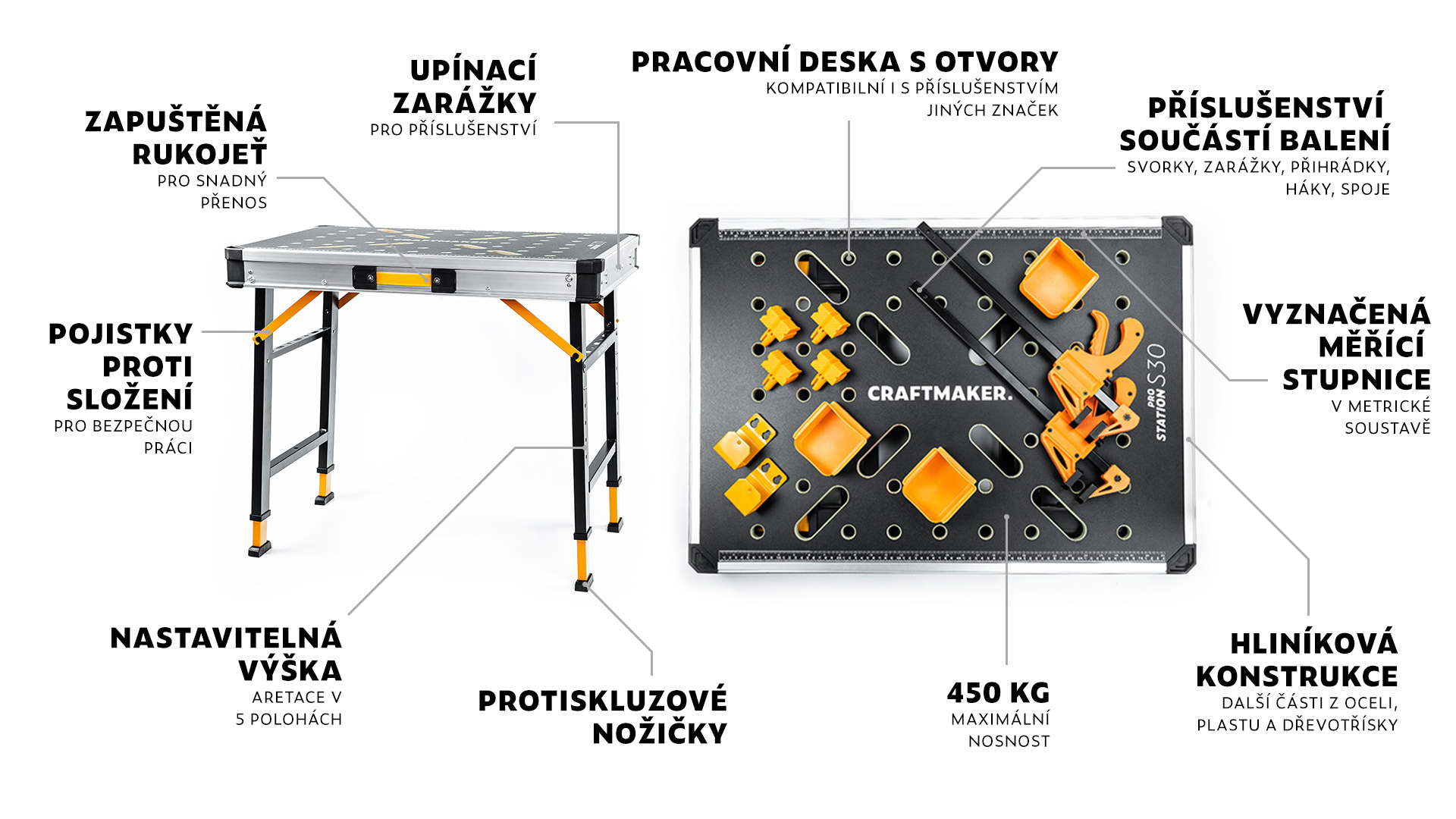 Skládací pracovní stůl CRAFTMAKER Pro-Station S30