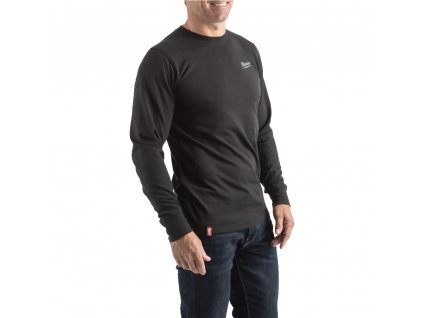 Hybridní triko s dlouhým rukávem - černé Milwaukee HT LS BL