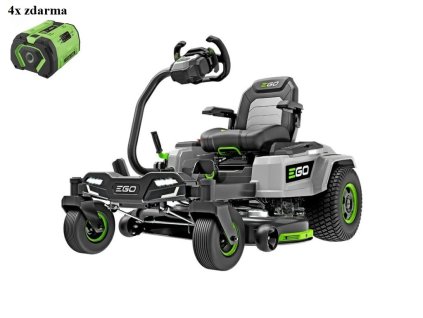 AKU zahradní rider s nulovým poloměrem zatáčení EGO Z6, ZT4201E-S, ovládaný volantem