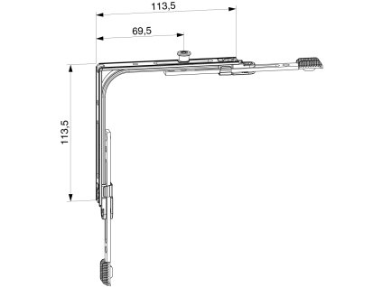 MACO 222201  Vrchný rohový prevod MULTI MATIC s 1 i.S
