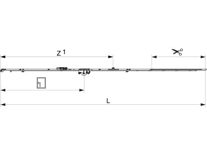MACO 201734 Otváravo-sklopná prevodovka MULTI MATIC 1090 GM400 841-1090mm s 1 i.S