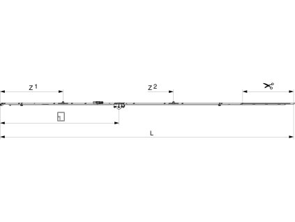 MACO 201739 Otváravo-sklopná prevodovka MULTI MATIC 1590 GM600 1341-1590mm s 2 i.S