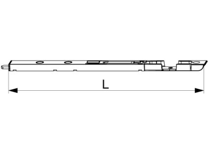 MACO 55989 Dverová zastrč L-255mm zapustená