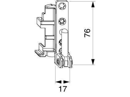 MACO 52703 Spodné rohové ložisko DT 130kg Pravé