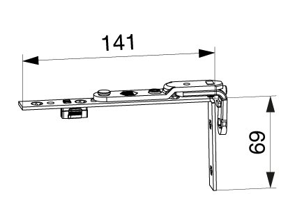 MACO 52462 Otváravý vrchný záves PVC+DT 120kg