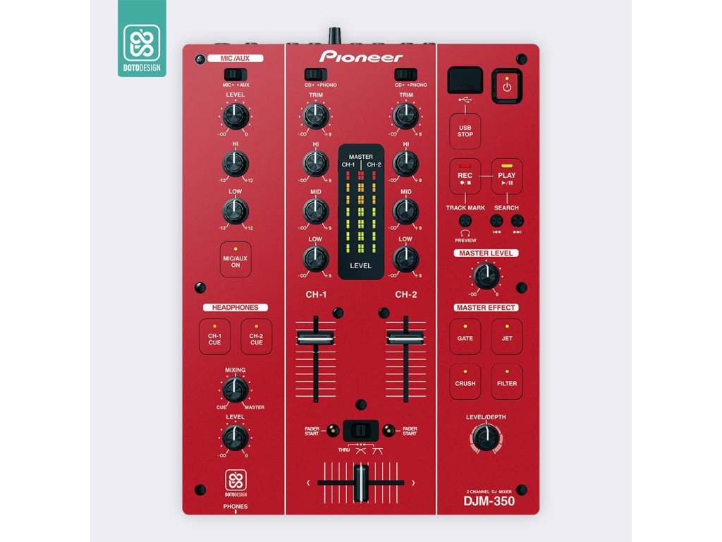Doto Design Skin DJM-350 FULL COLORS Aurora Red