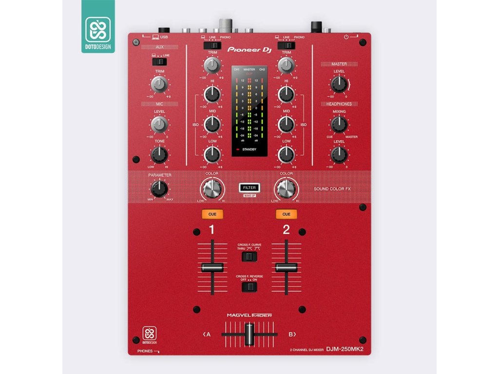 Doto Design Skin DJM-250 MK2 FULL COLORS Aurora Red