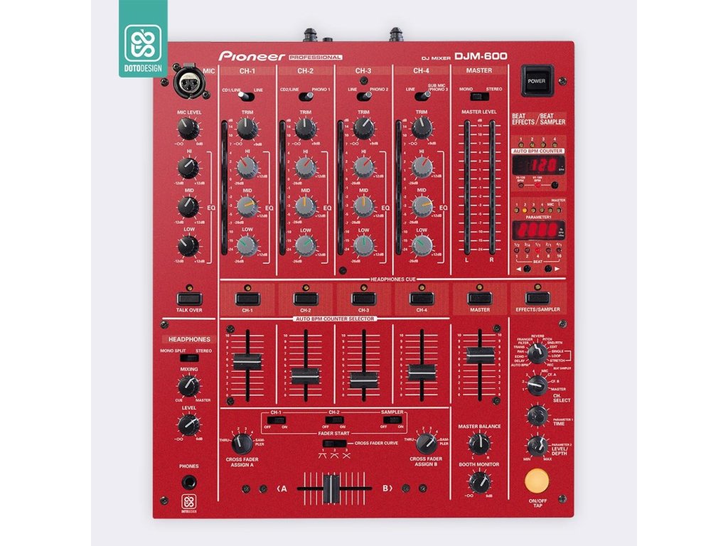 Doto Design Skin DJM-600 FULL COLORS Aurora Red
