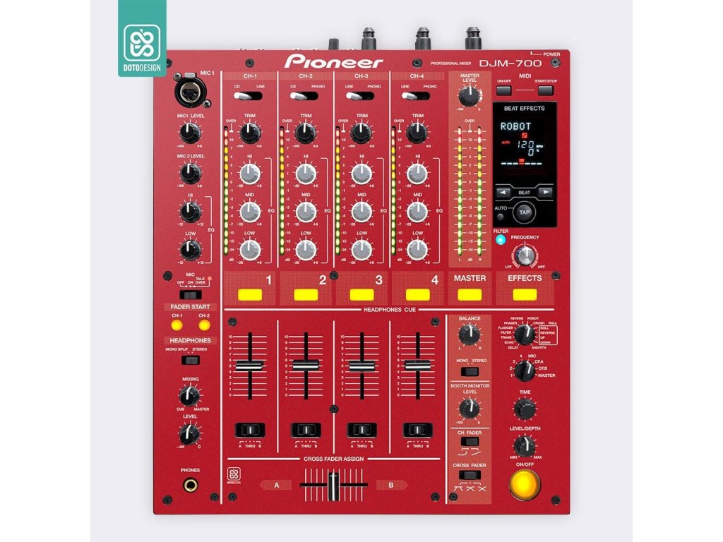 Doto Design Skin DJM-700 FULL COLORS Aurora Red