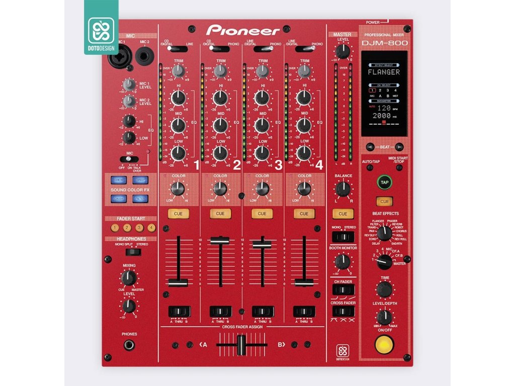 Doto Design Skin DJM-800 FULL COLORS Aurora Red