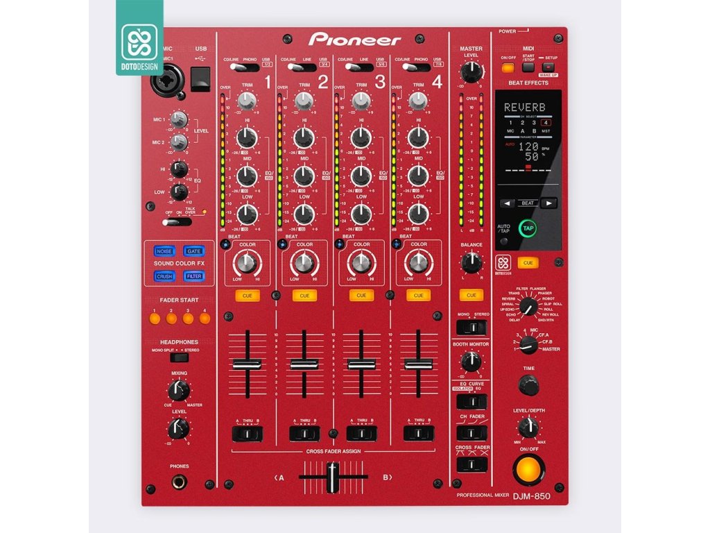 Doto Design Skin DJM-850 FULL COLORS Aurora Red