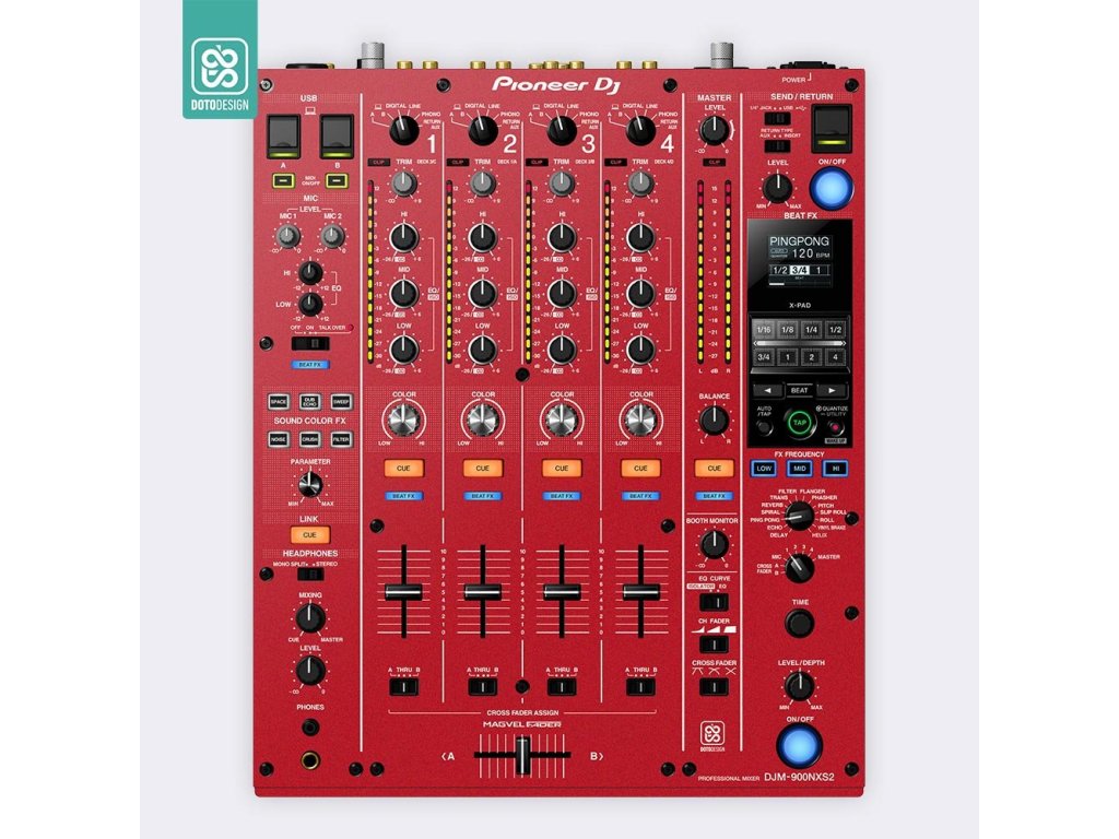 Doto Design Skin DJM-900 NXS2 FULL COLORS Aurora Red