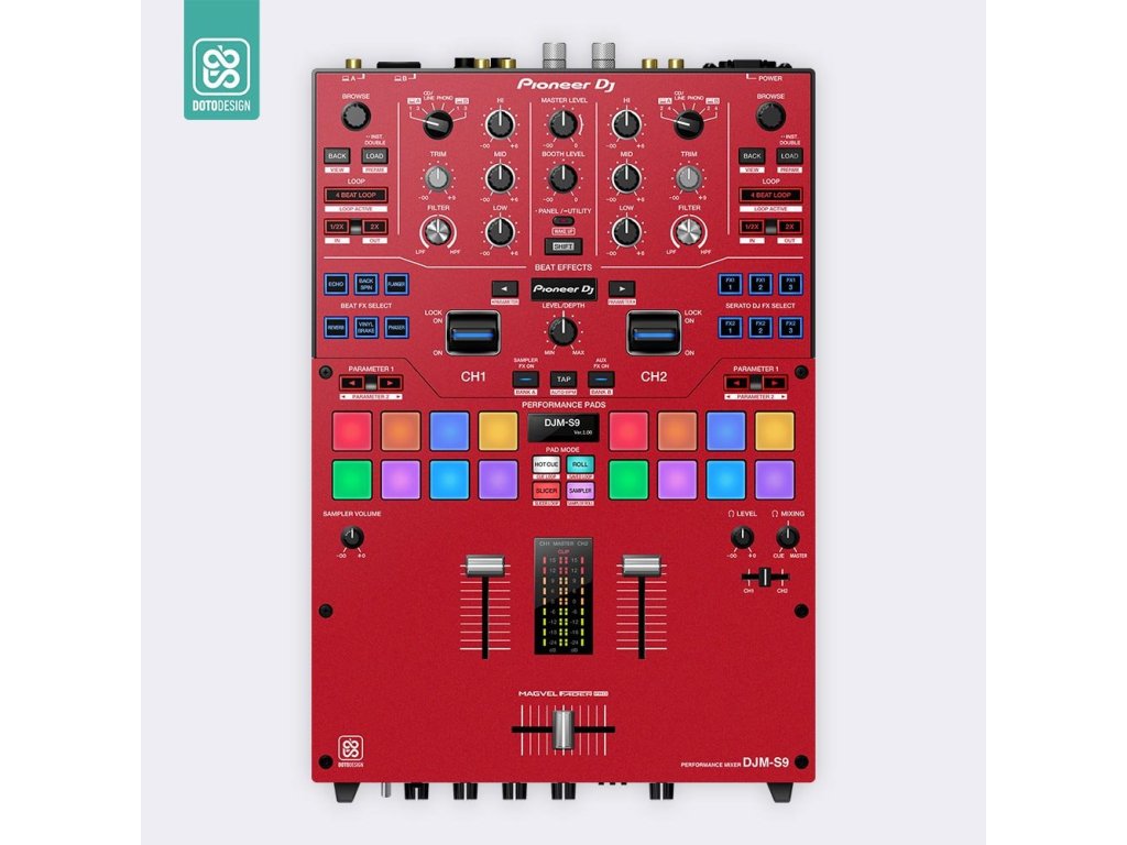 Doto Design Skin DJM-S9 FULL COLORS Aurora Red