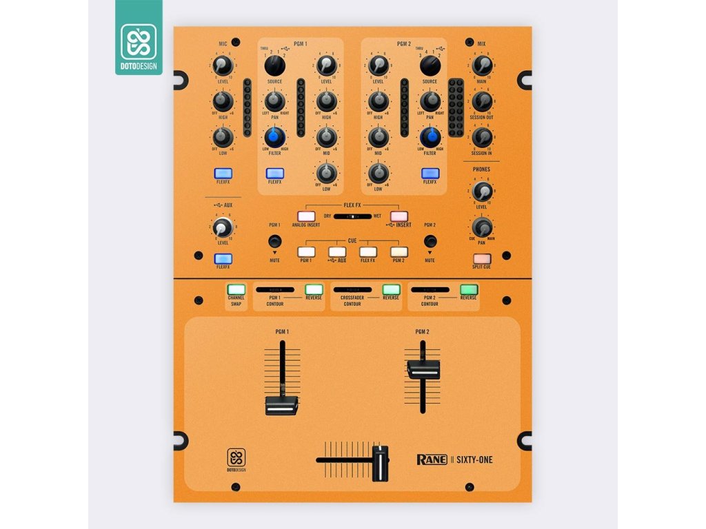Doto Design Skin Sixty-One 61 FULL COLORS Sunset Orange