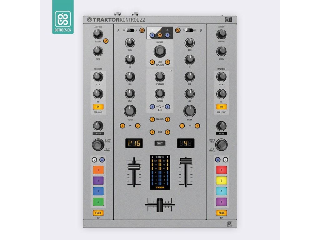 Doto Design Skin Traktor Kontrol Z2 FULL COLORS Nardo Grey
