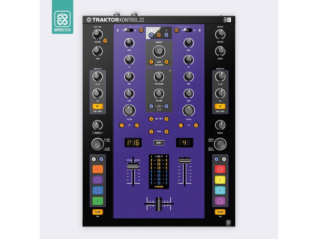 Doto Design Skin Traktor Kontrol Z2 COLORS DVS Purple