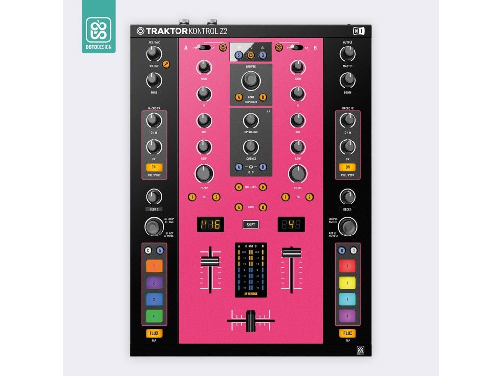 Doto Design Skin Traktor Kontrol Z2 COLORS DVS Pink