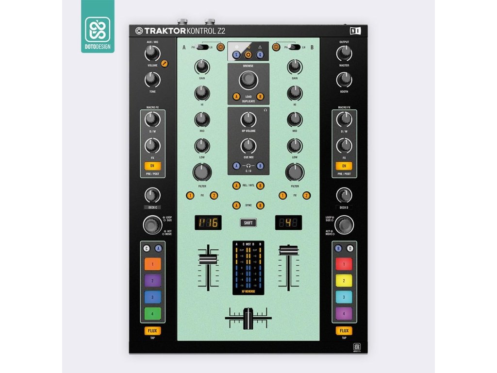 Doto Design Skin Traktor Kontrol Z2 COLORS DVS Aquamarine