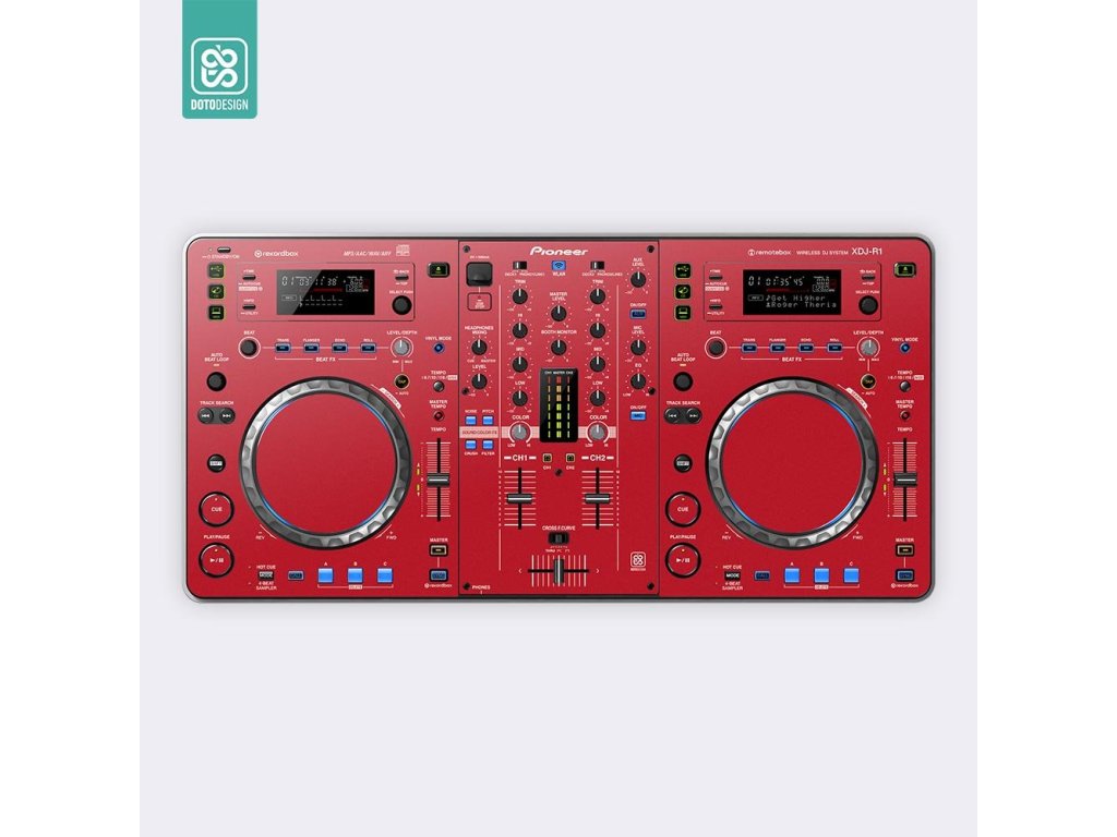 Doto Design Skin XDJ-R1 FULL COLORS Aurora Red