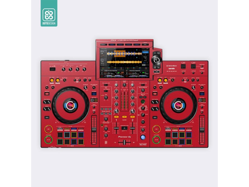 Doto Design Skin XDJ-RX3 FULL COLORS Aurora Red