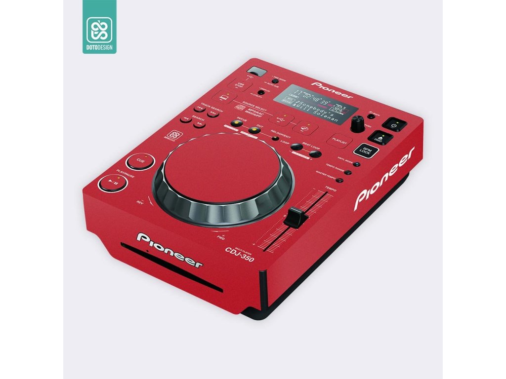 Doto Design Skin CDJ-350 FULL COLORS Aurora Red