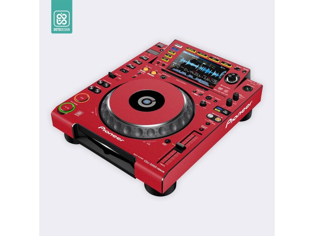 Doto Design Skin CDJ-2000 NXS FULL COLORS Aurora Red