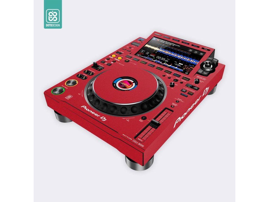 Doto Design Skin CDJ-3000 FULL COLORS Aurora Red