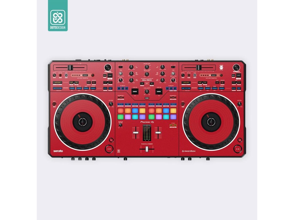 Doto Design Skin DDJ-REV5 FULL COLORS Aurora Red