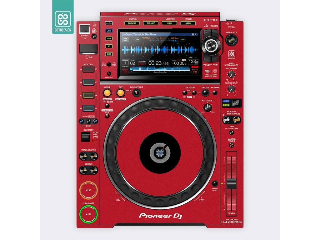Doto Design Skin CDJ-2000 NXS2 FULL COLORS Aurora Red