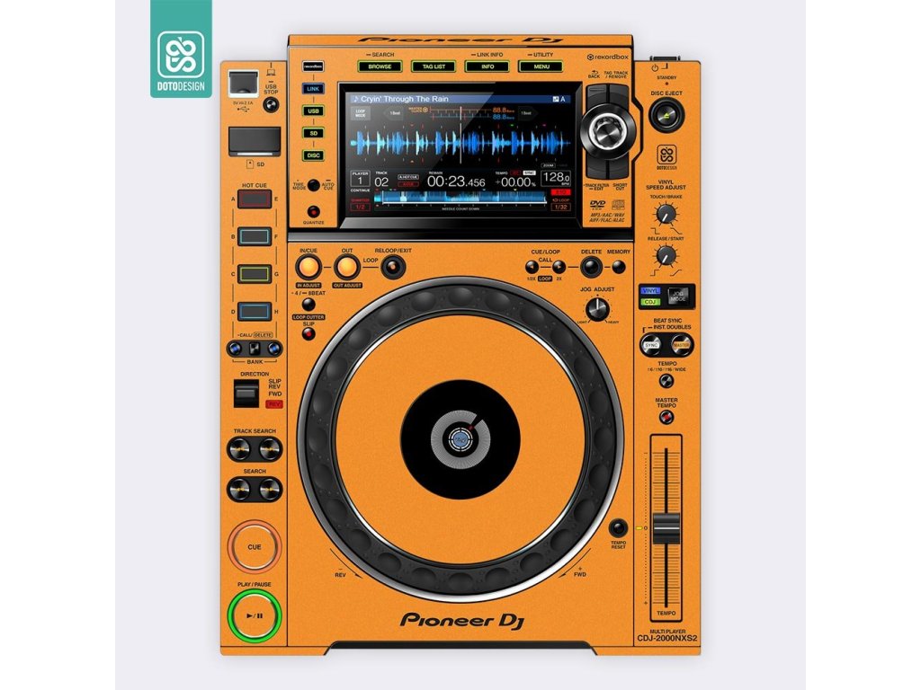 Doto Design Skin CDJ-2000 NXS2 FULL COLORS Sunset Orange
