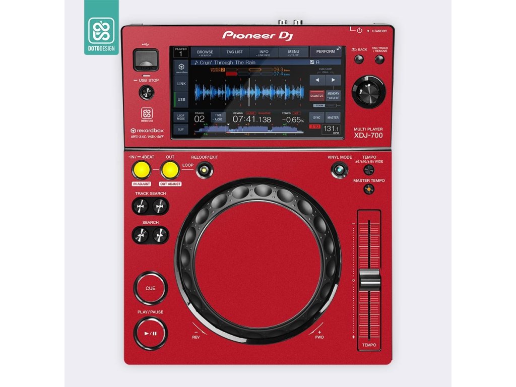 Doto Design Skin XDJ-700 FULL COLORS Aurora Red