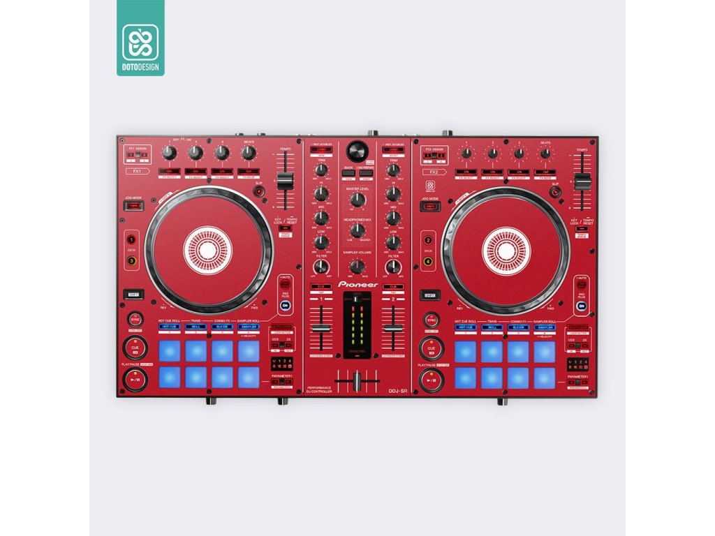 Doto Design Skin DDJ-SR FULL COLORS Aurora Red