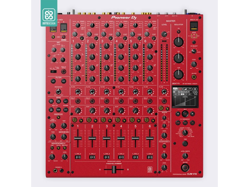 Doto Design Skin DJM-V10 FULL COLORS Aurora Red